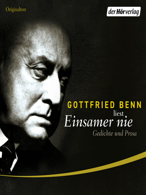 Title details for Einsamer nie by Gottfried Benn - Wait list